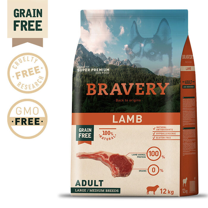 Bravery Cão Adulto Médio-Grande - Cordeiro