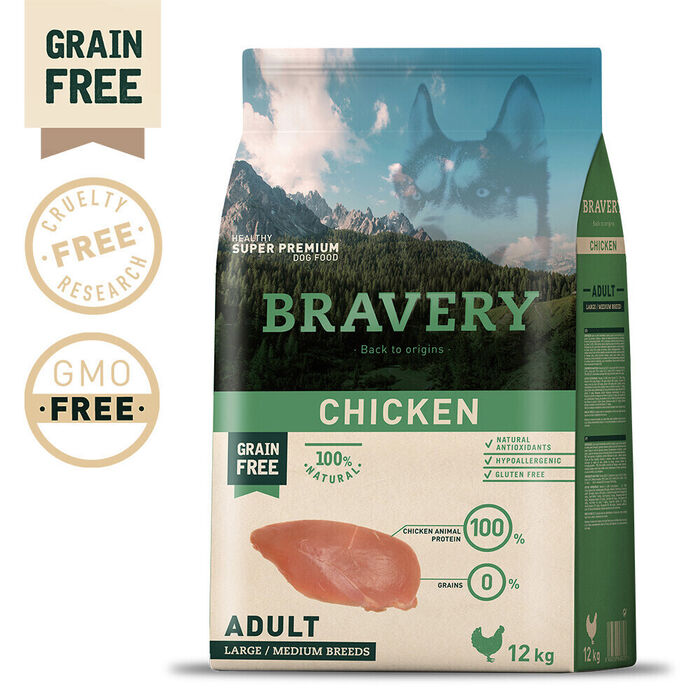 Bravery Cão Adulto Médio-Grande - Frango