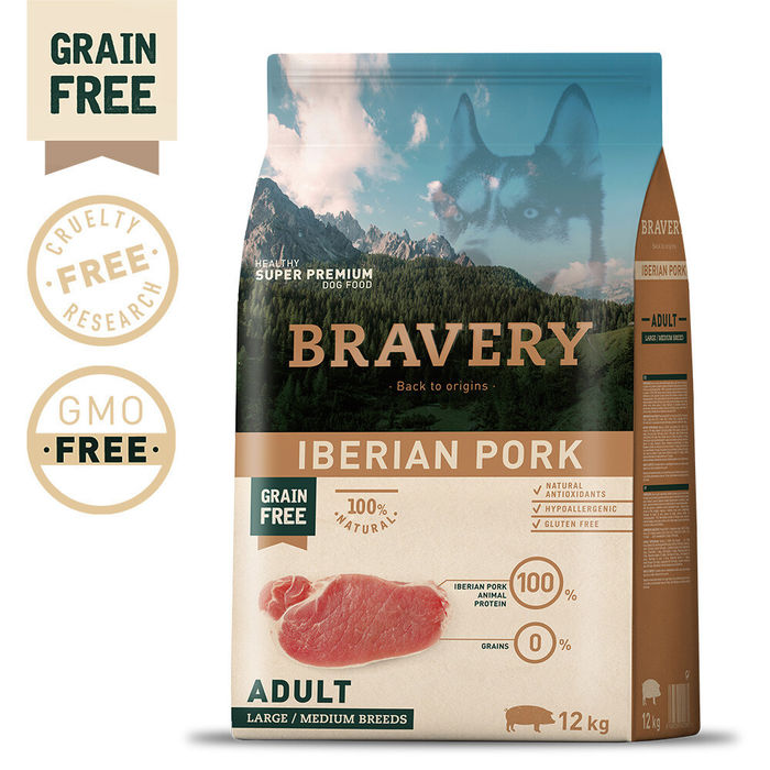Bravery Cão Adulto Médio-Grande - Porco Ibérico