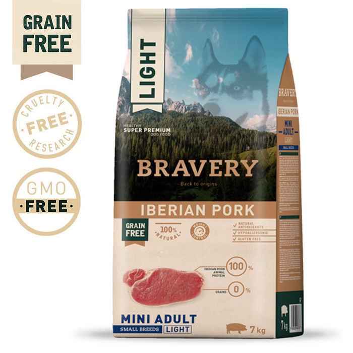 Bravery Cão Adulto Mini-Pequeno Light - Porco Ibérico