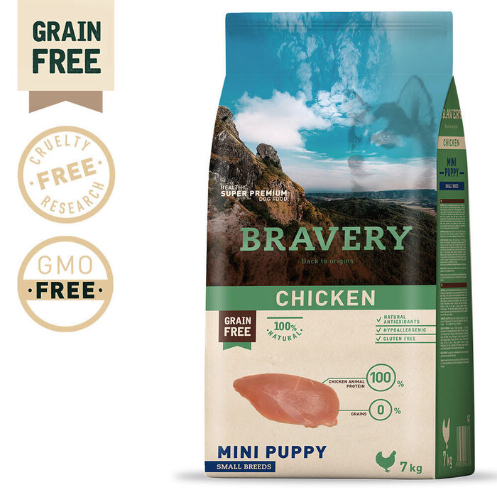 Bravery Cão Puppy Mini-Pequeno - Frango
