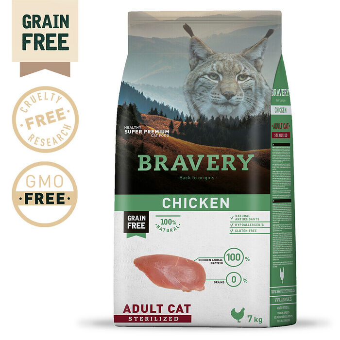 Bravery Gato Adulto Esterilizado - Frango