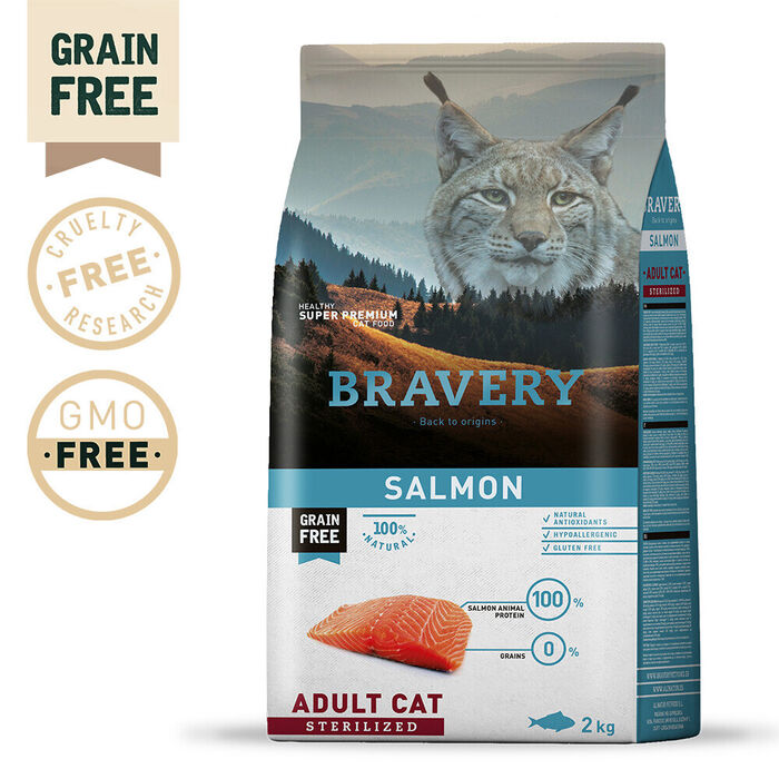 Bravery Gato Adulto Esterilizado - Salmão
