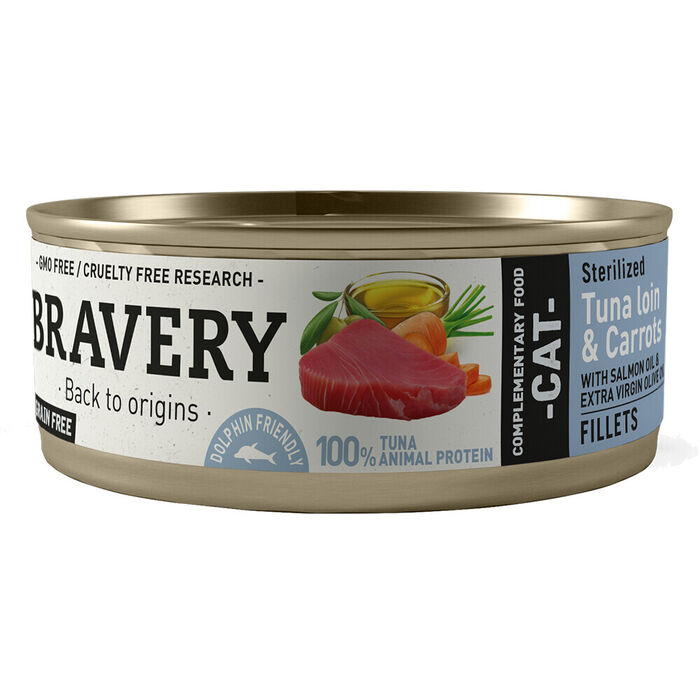 Bravery Wet Gato Esterilizado - Lombo de Atum e Cenoura
