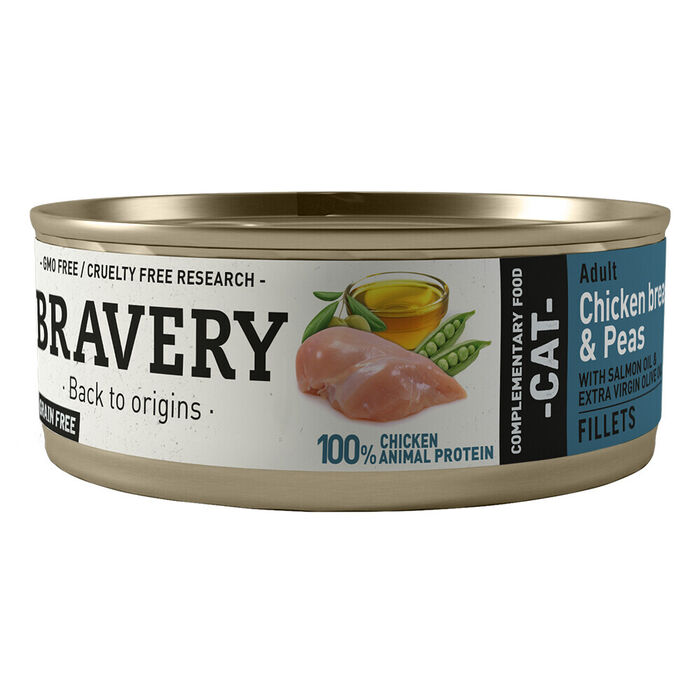 Bravery Wet Gato - Peito de Frango e Ervilhas