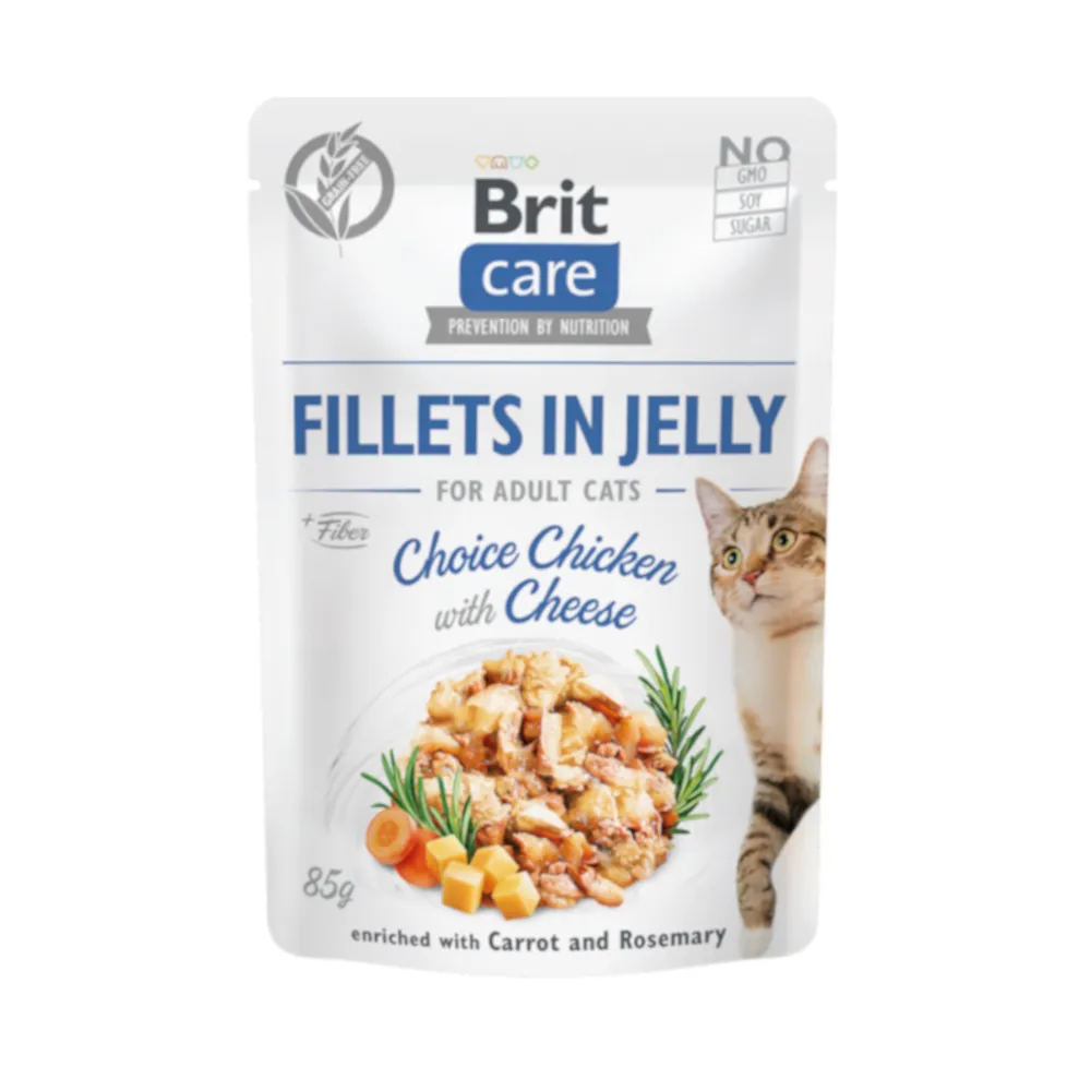 Brit Care Cat Fillets in Jelly Choice Chicken & Cheese