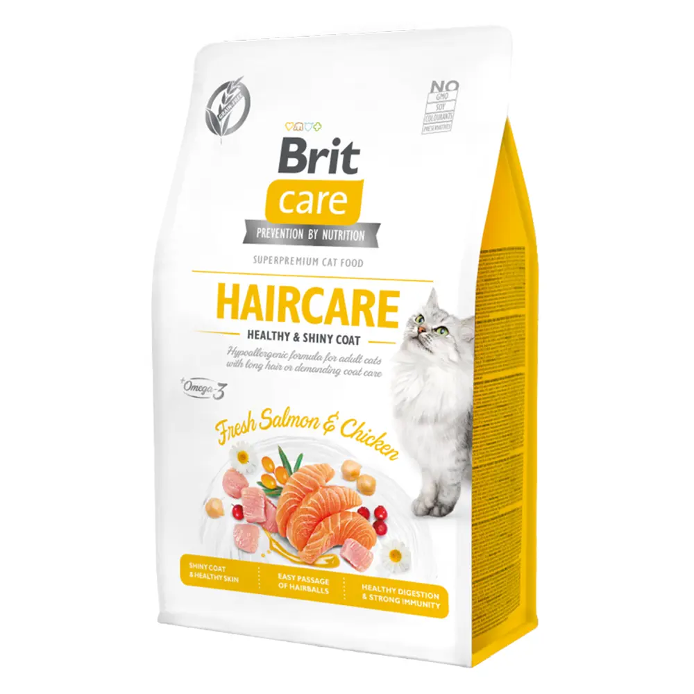 Brit Care Cat Grain Free Haircare Healthy & Skin Coat - Salmon & Chicken