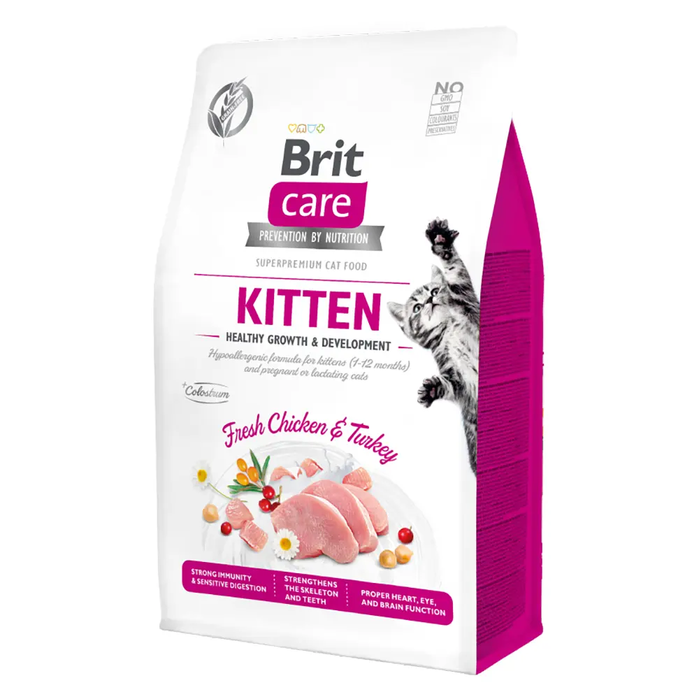 Brit Care Cat Grain Free Kitten Healthy Growth & Development - Turkey & Chicken
