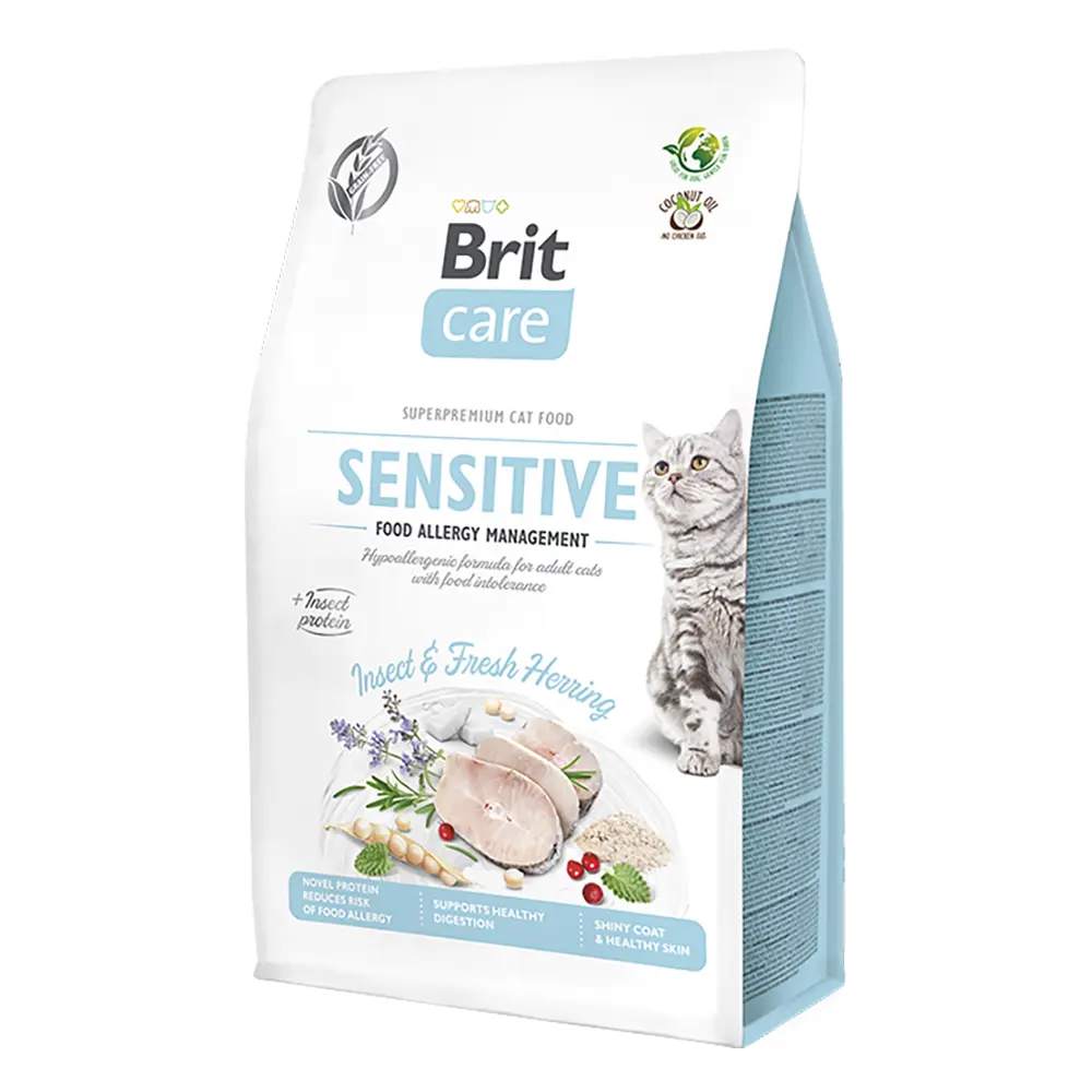 Brit Care Cat Grain Free Sensitive Food Allergy Management - Insect & Herring