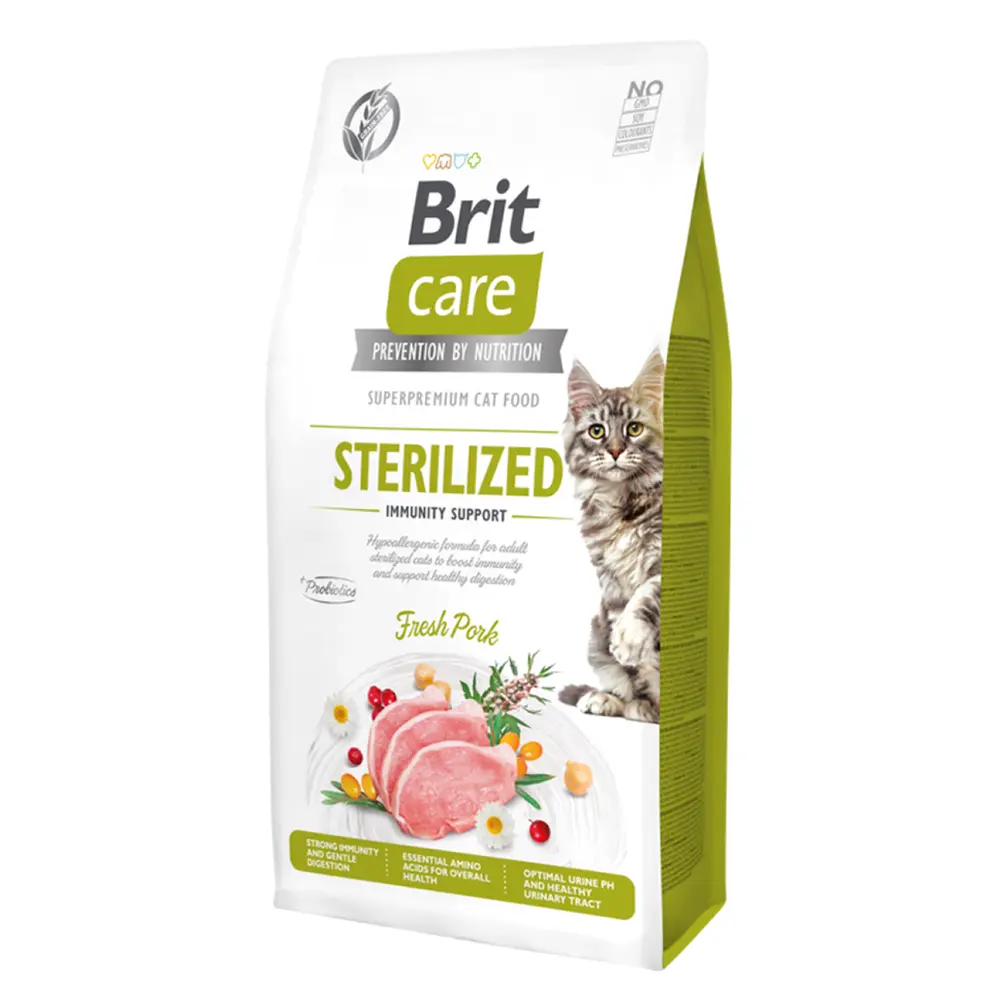 Brit Care Cat Grain Free Sterilized Imunity Support - Fresh Pork
