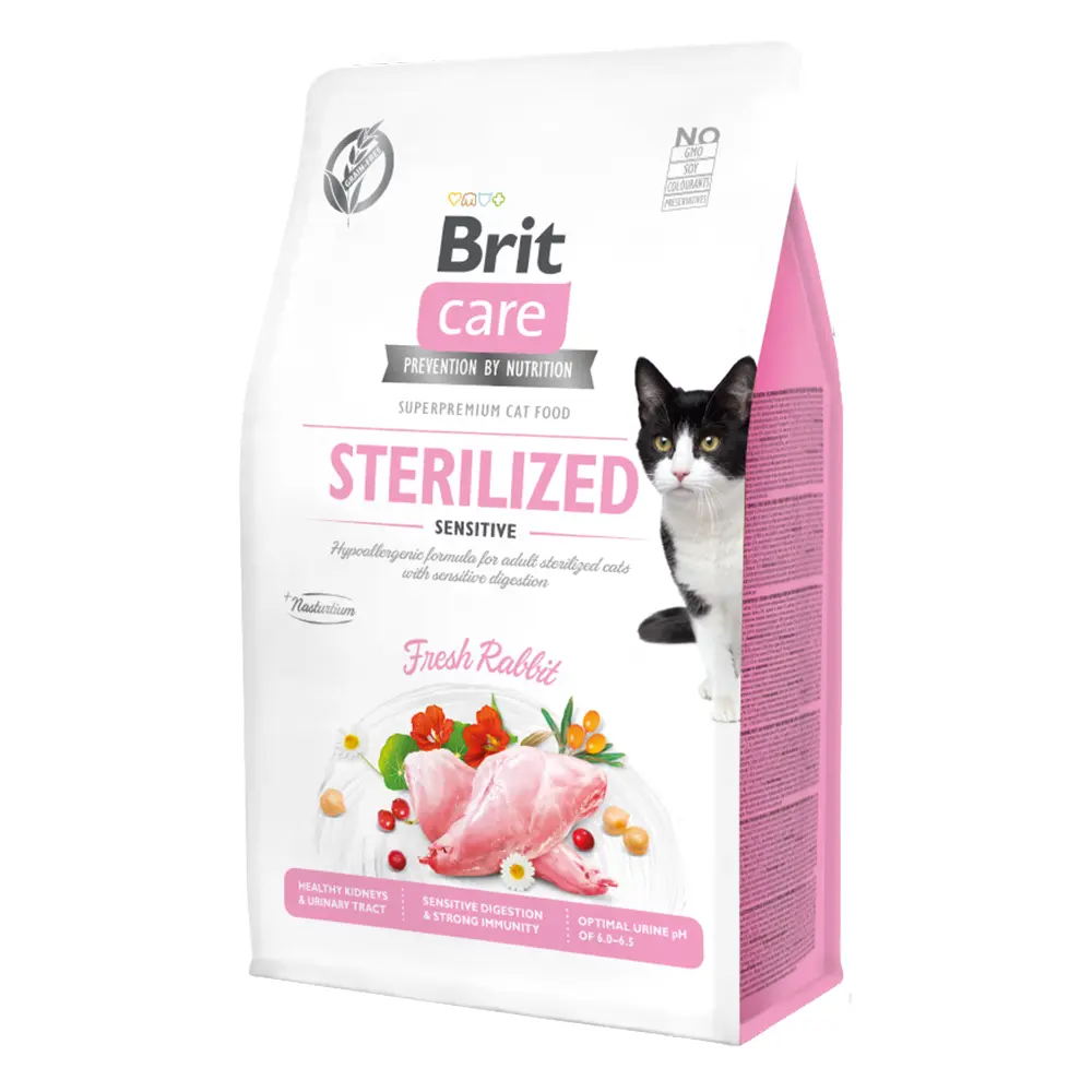 Brit Care Cat Grain Free Sterilized Sensitive - Rabbit & Peas