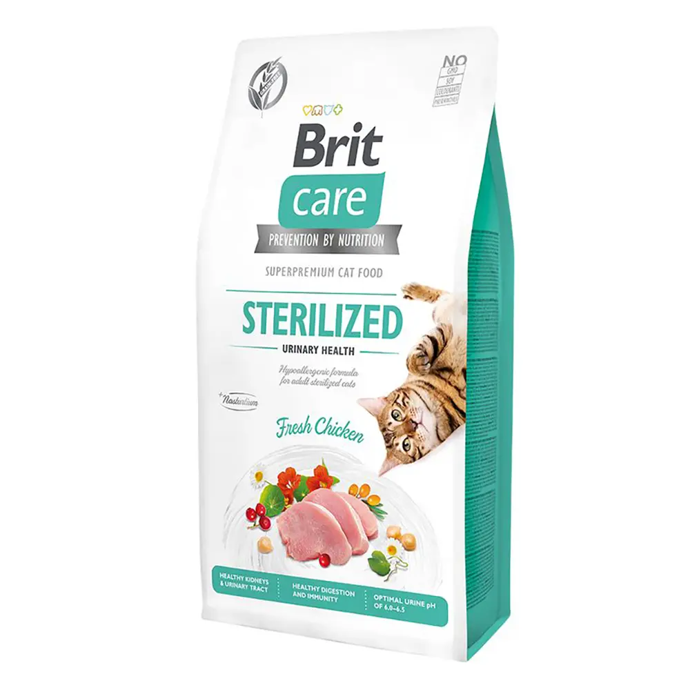 Brit Care Cat Grain Free Sterilized Urinary Health - Chicken & Peas