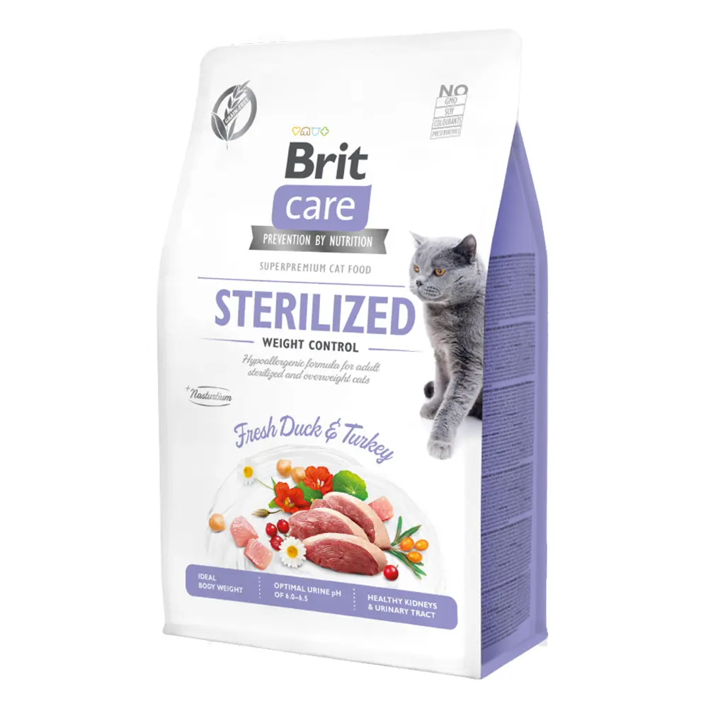 Brit Care Cat Grain Free Sterilized Weight Control - Duck & Turkey