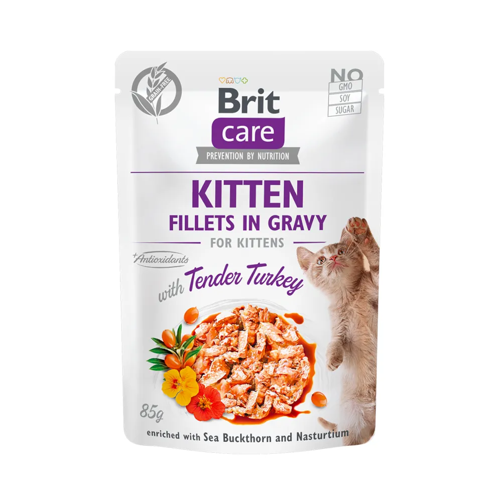 Brit Care Cat Kitten Fillets in Gravy with Tender Turkey