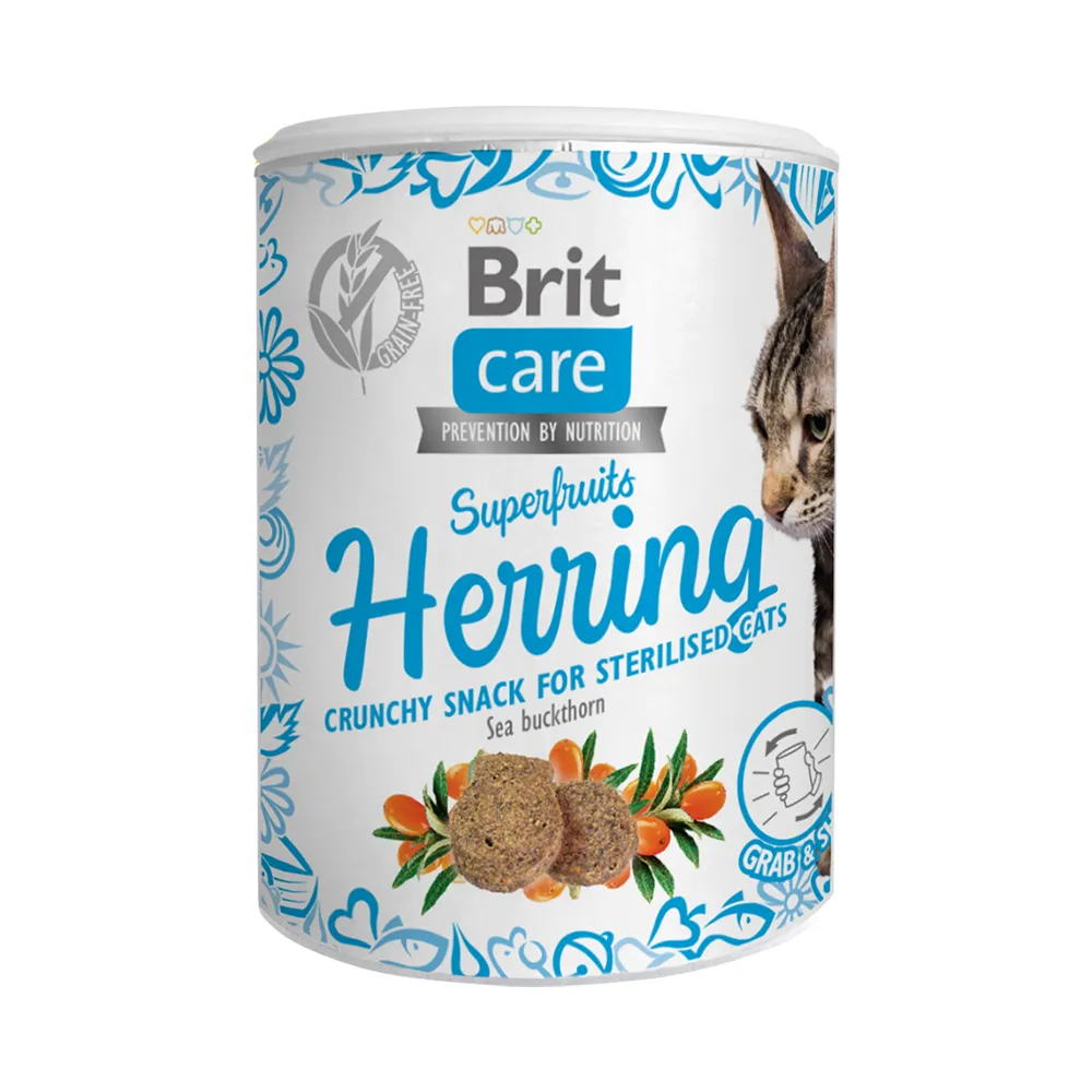 Brit Care Cat Snack Superfruits Herring