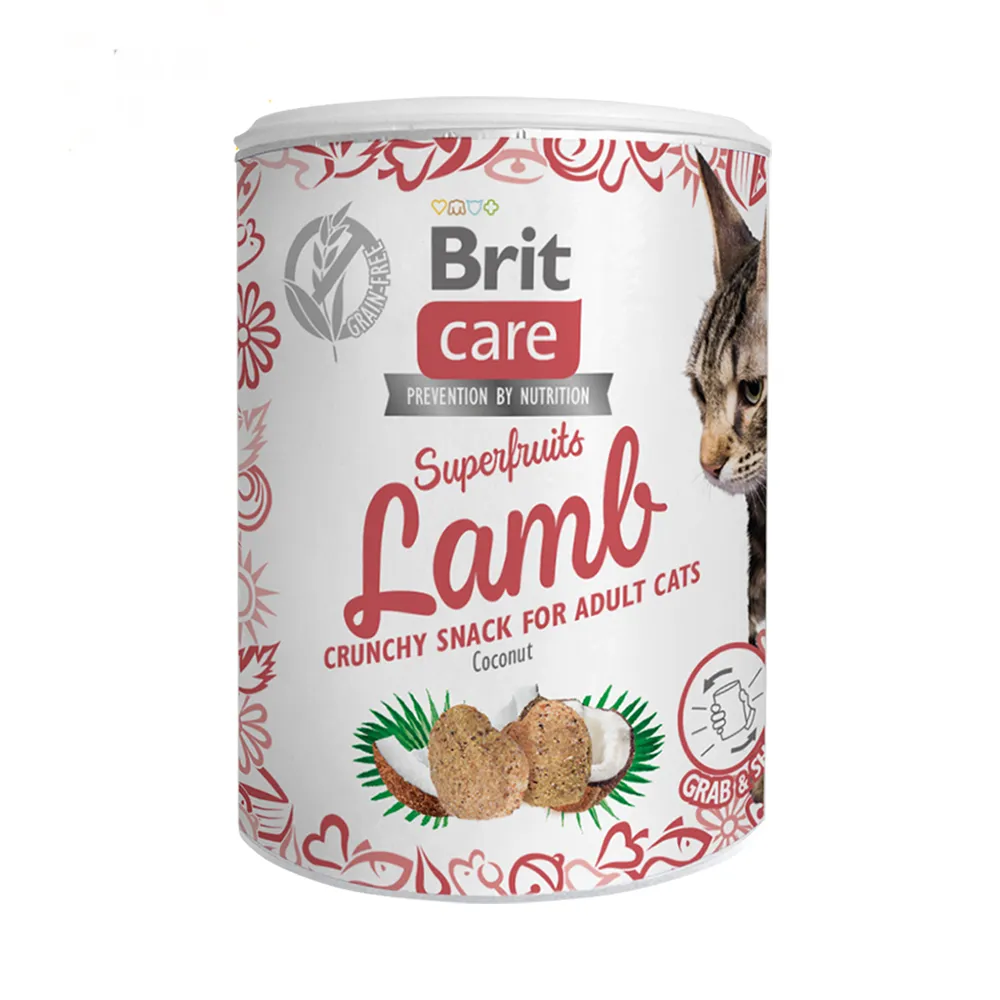 Brit Care Cat Snack Superfruits Lamb