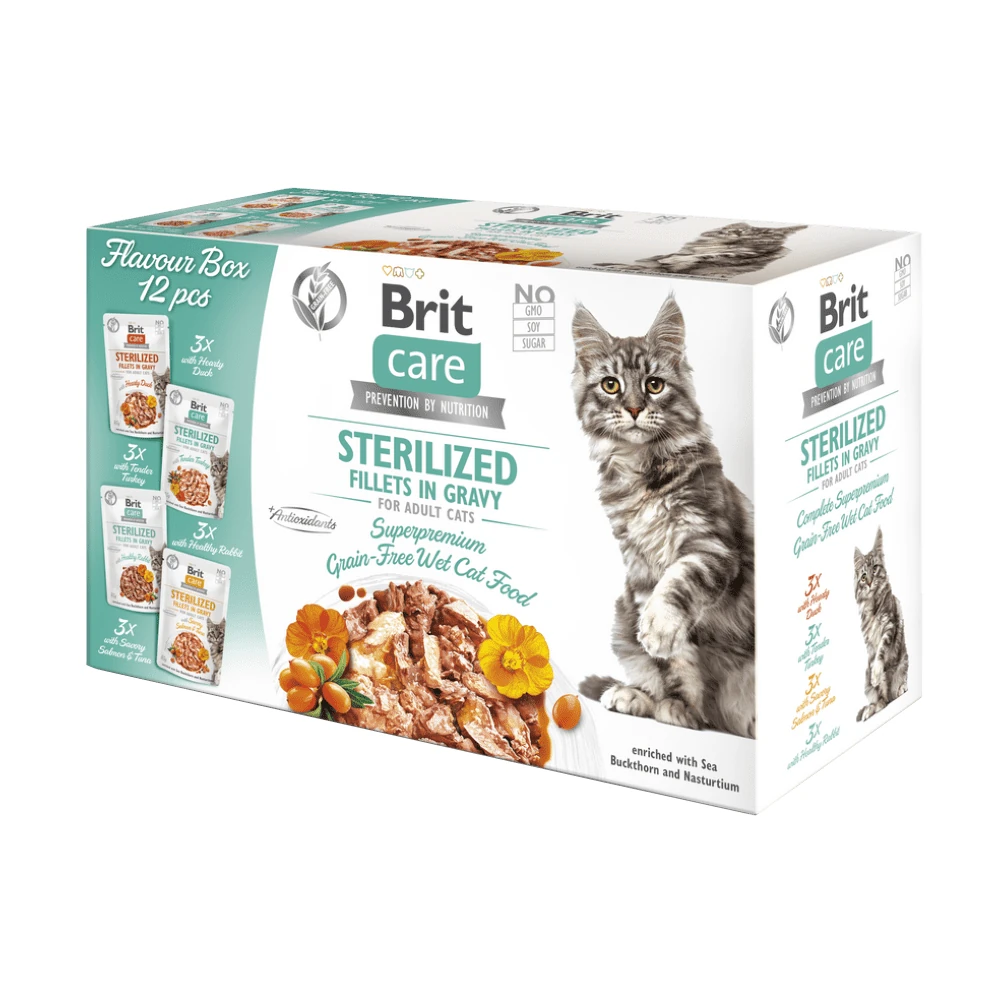 Brit Care Cat Sterilized Flavour Box Fillet in Gravy