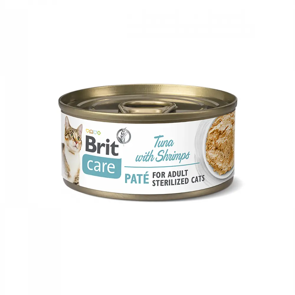 Brit Care Cat Sterilized Tuna Paté with Shrimps