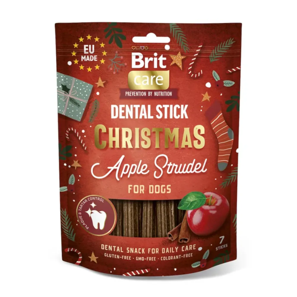 Brit Care Dog Christmas Dental Stick Apple Strudel