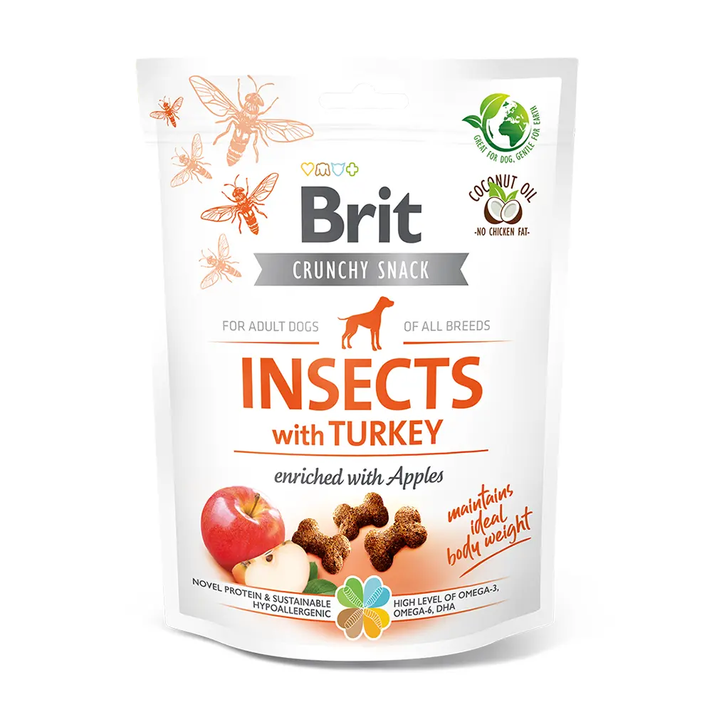Brit Care Dog Crunchy Cracker Insects with Turkey and Apples