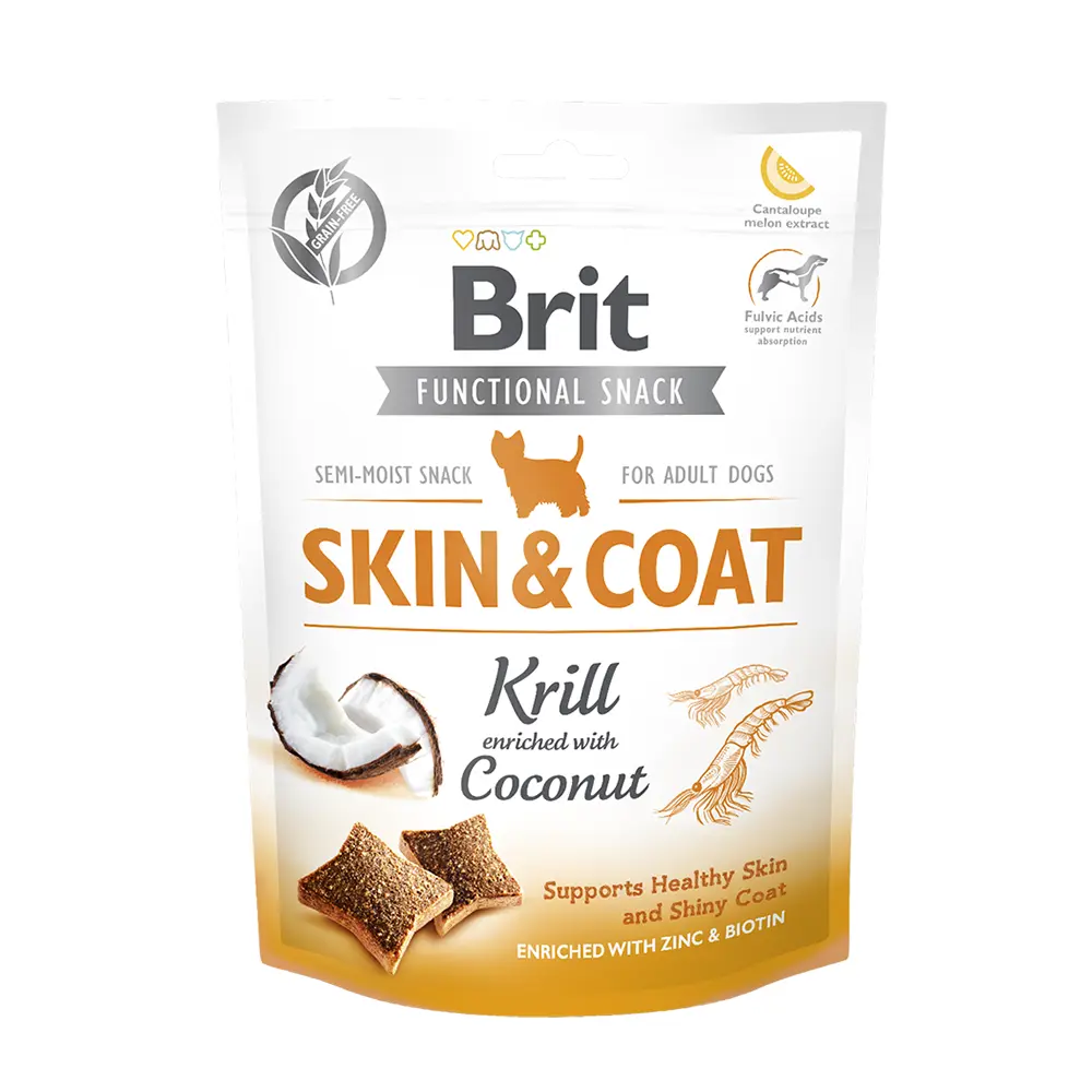 Brit Care Dog Functional Snack Skin & Coat Krill