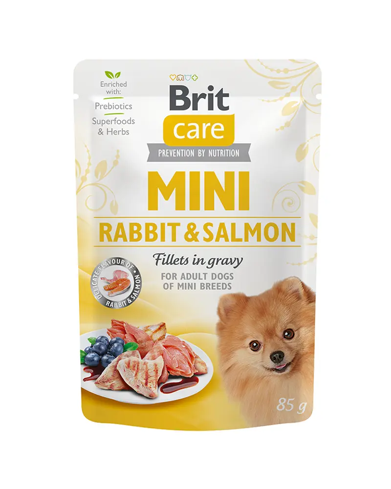 Brit Care Mini Rabbit & Salmon Fillets in Gravy