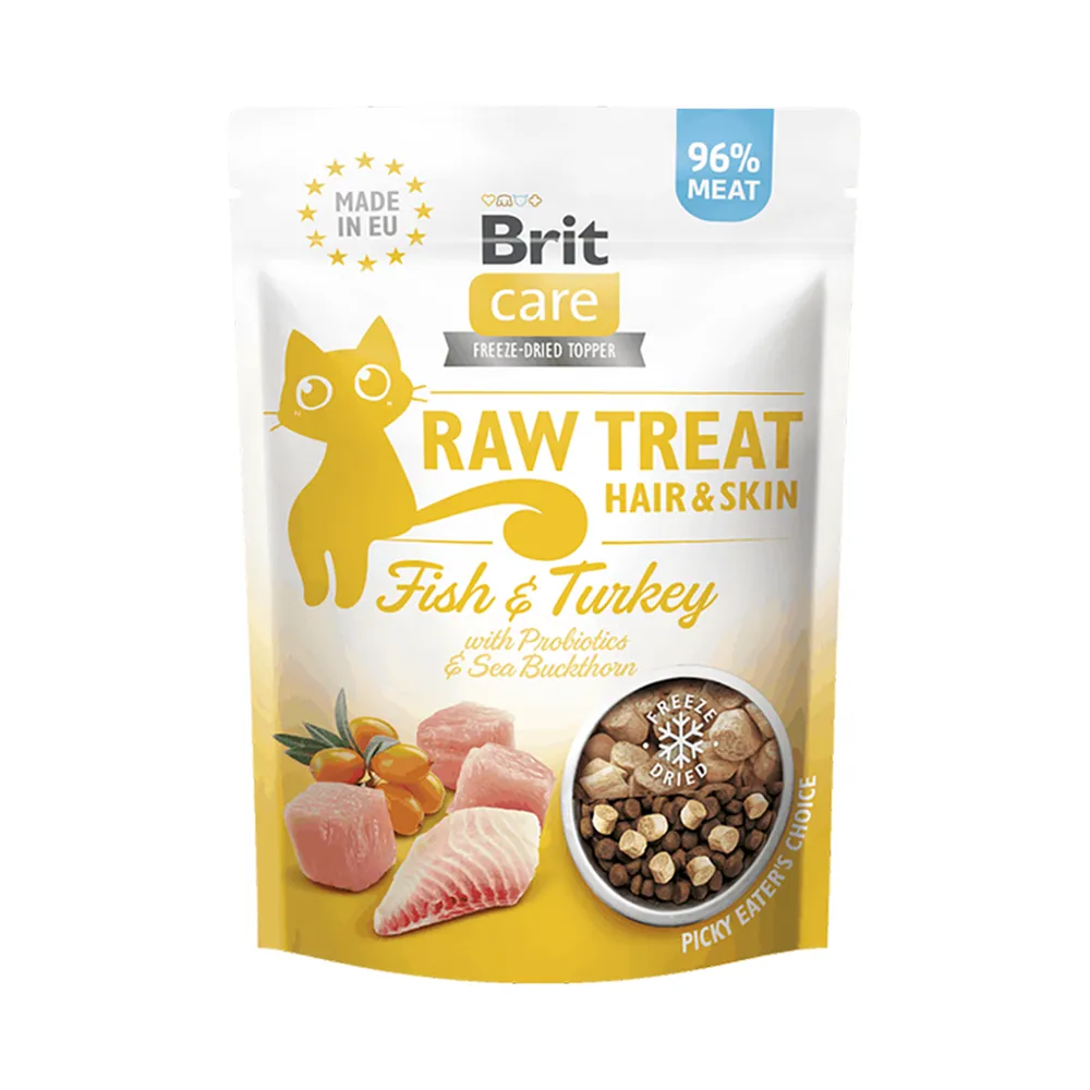Brit Care Raw Treat Cat Hair & Skin - Fish & Turkey