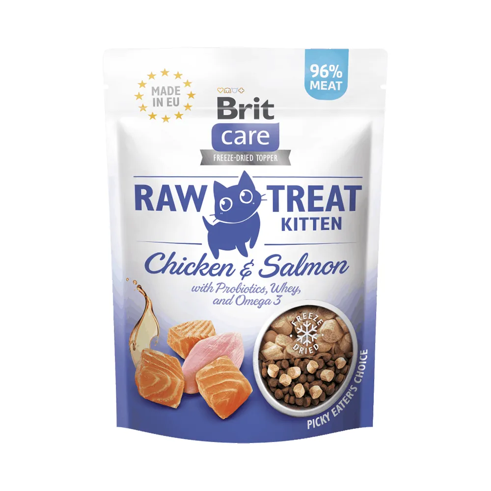 Brit Care Raw Treat Cat Kitten - Chicken & Salmon