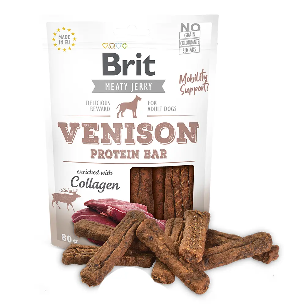 Brit Dog Meat Jerky Snack Venison Protein Bar