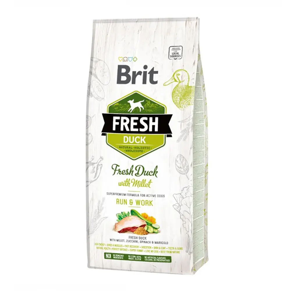 Brit Fresh Dog Active Run & Work with Duck & Millet