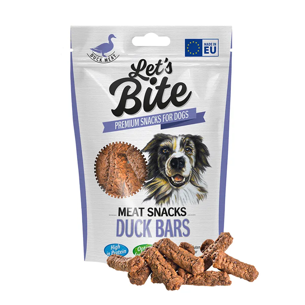 Brit Let`s Bite Dog Meat Snacks Duck Bars