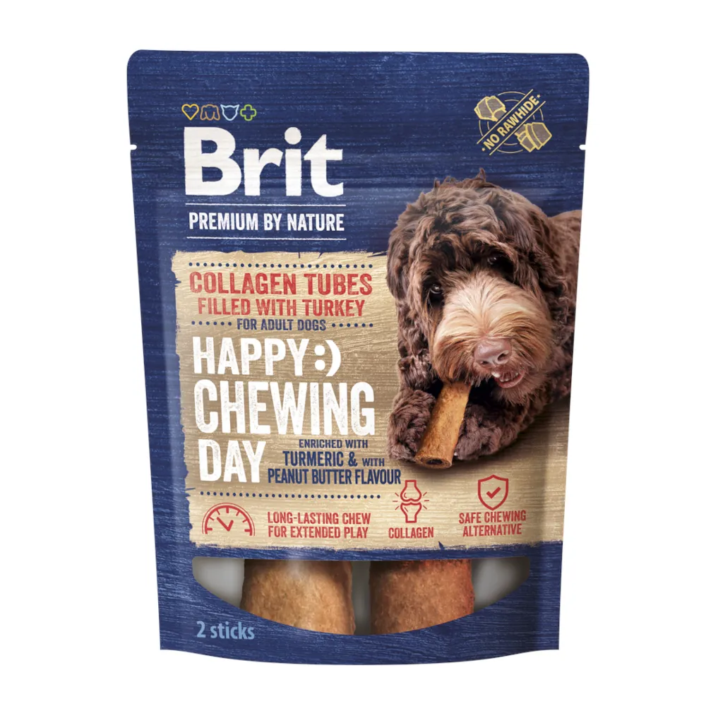 Brit Premium by Nature Dog Collagen Chews Tubes Filled with Turkey