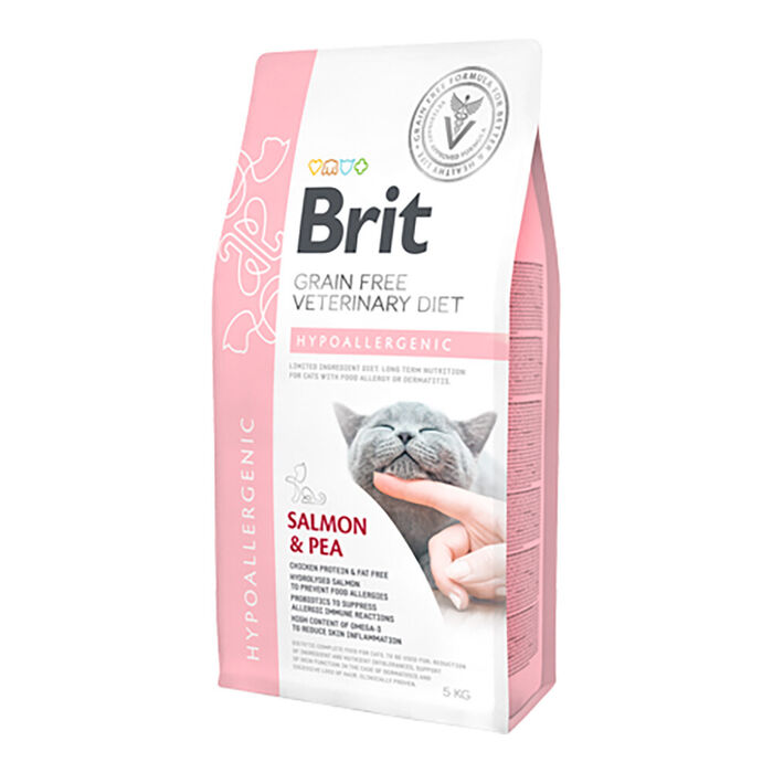 Brit Veterinary Diet Cat Hypoallergenic Grain-Free Salmon & Pea