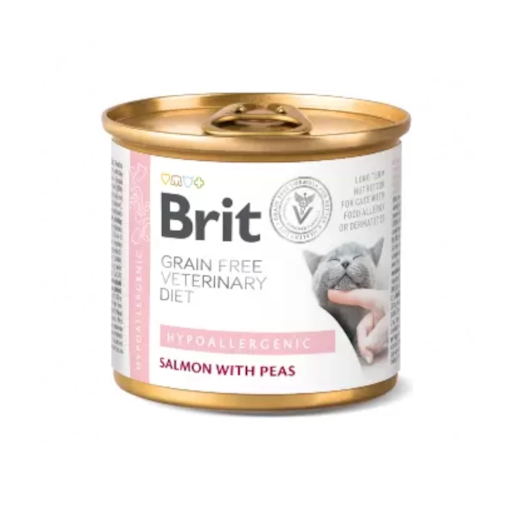 Brit Veterinary Diet Cat Hypoallergenic Grain-Free Salmon with Pea
