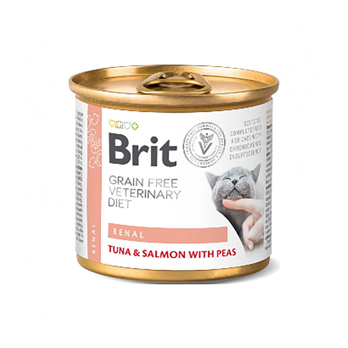 Brit Veterinary Diet Cat Renal Grain-Free Tuna & Salmon with Peas