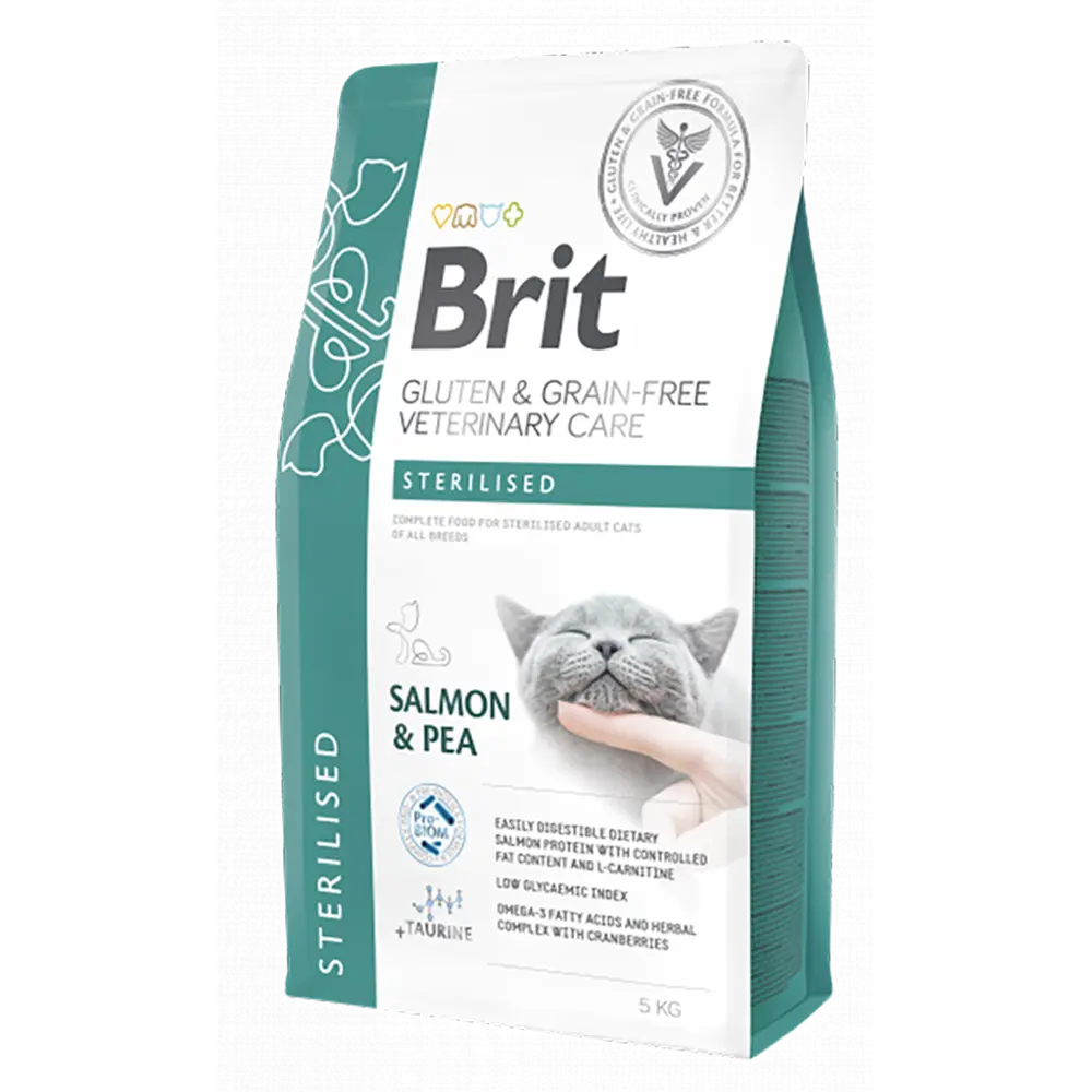 Brit Veterinary Diet Cat Sterilised Gluten & Grain-Free Salmon & Pea