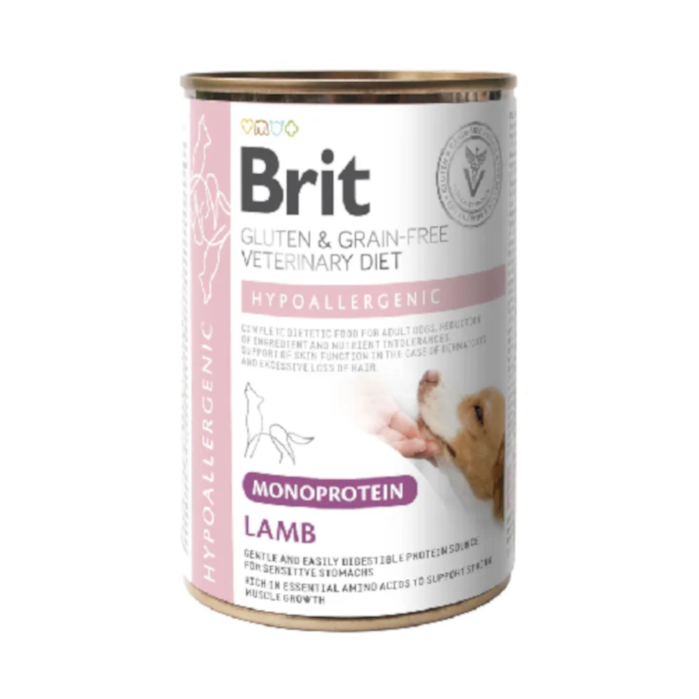 Brit Veterinary Diet Dog Hypoallergenic Gluten & Grain-Free Monoprotein Lamb