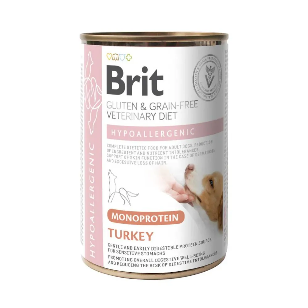 Brit Veterinary Diet Dog Hypoallergenic Gluten & Grain-Free Monoprotein Turkey