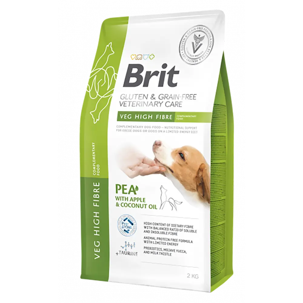 Brit Veterinary Diet Dog Veg High Fibre Gluten & Grain-Free Pea with Apple & Coconut Oil