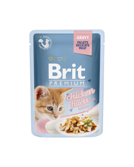 Brit Blue Cat Delicate Fillets in Gravy with Chicken for Kitten
