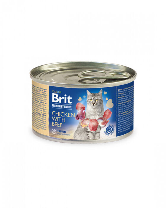 Brit Blue Nature Cat Wet Chicken with Beef