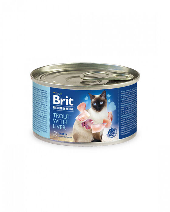 Brit Blue Nature Cat Wet Trout with Liver