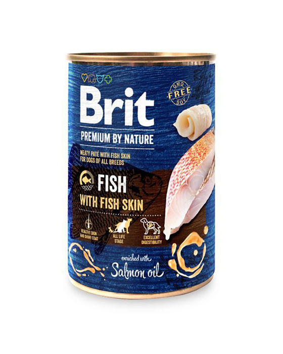 Brit Blue Nature Dog Fish with Fish Skin