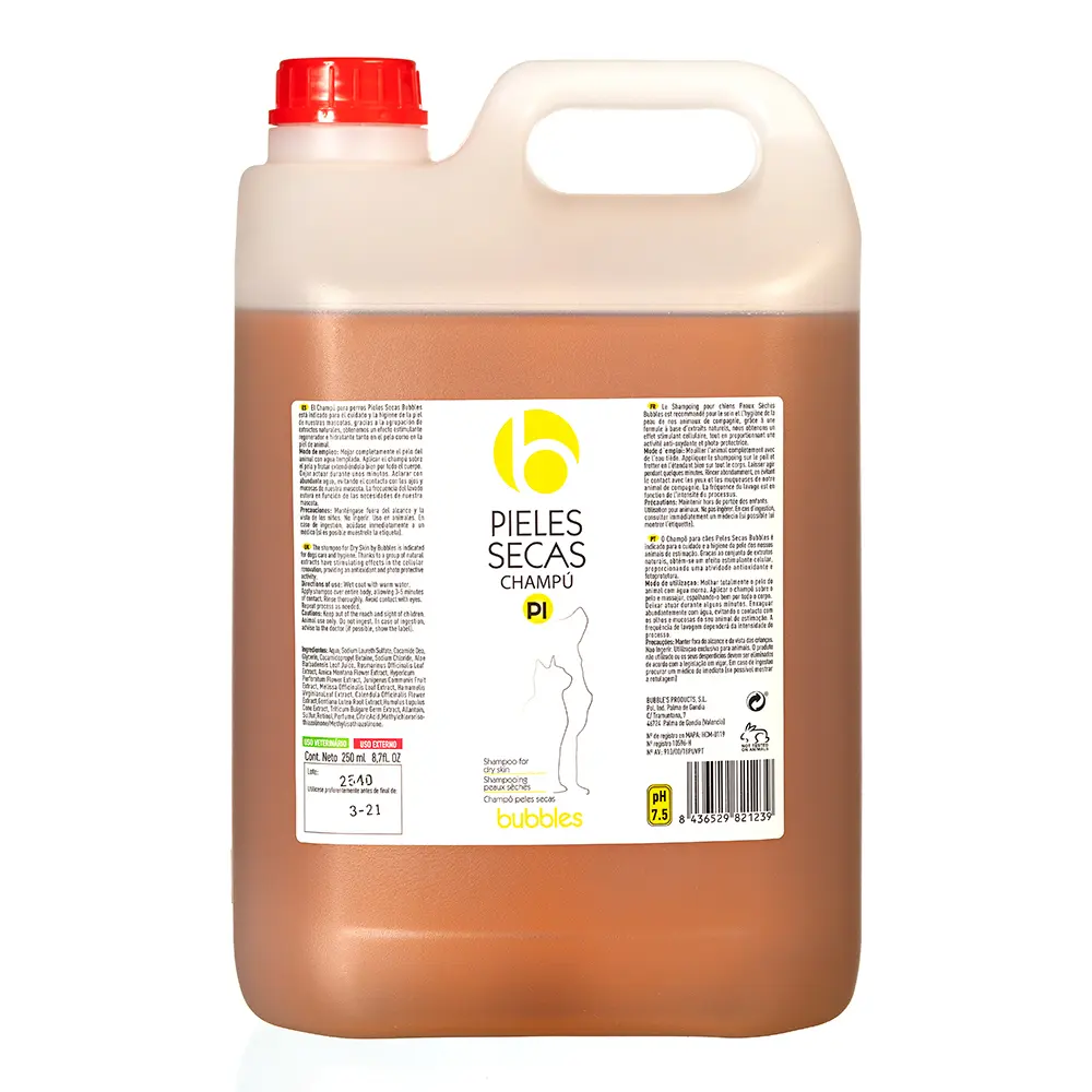 Bubbles - Champô para Pele Seca para Cães e Gatos