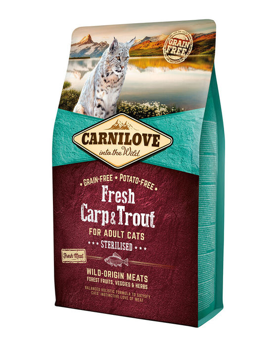 Carnilove Grain-Free Gato Adulto Esterilizado - Carpa e Truta