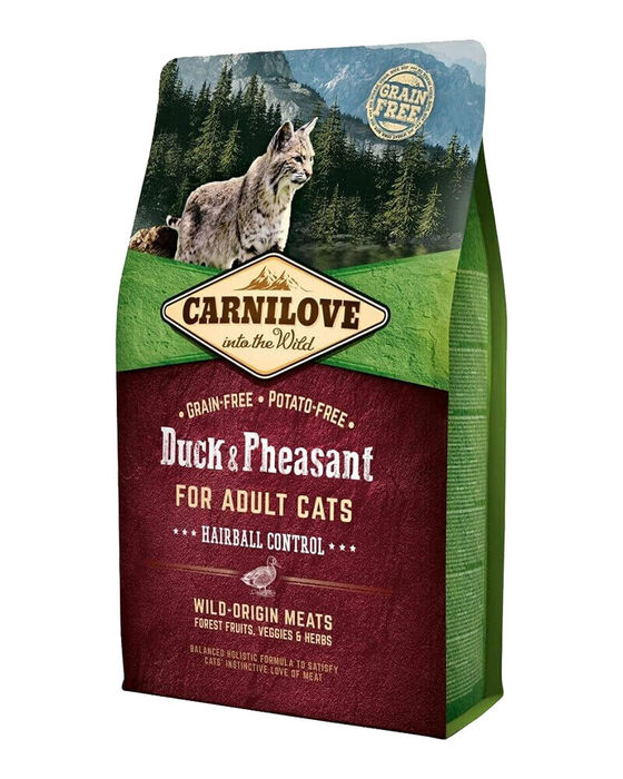 Carnilove Grain-Free Gato Adulto Hairball Control - Pato e Faisão