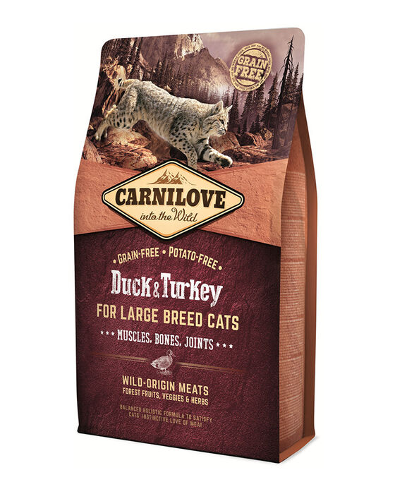 Carnilove Grain-Free Gato Adulto Raças Grandes - Pato e Perú