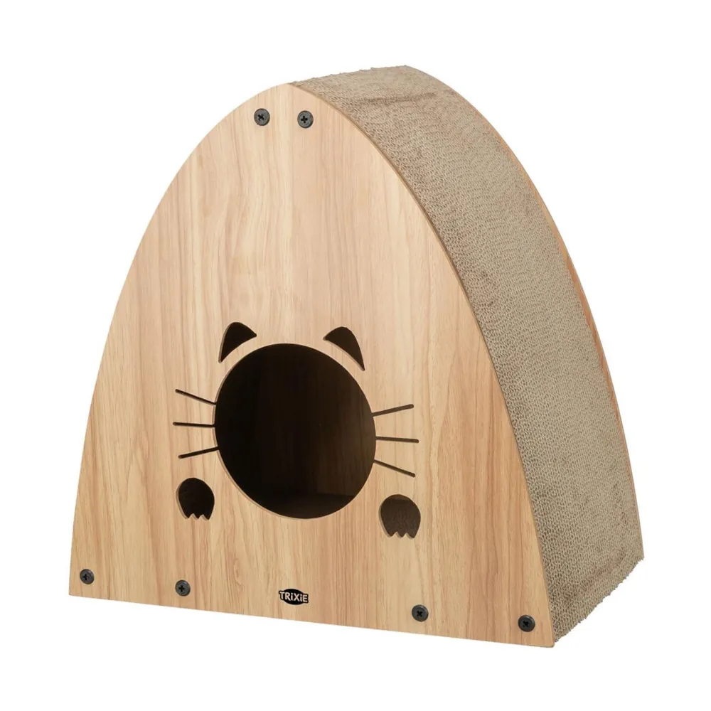 Casa de Arranhar em Cartão e MDF para Gatos - Trixie