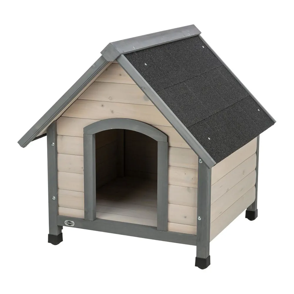 Casota de Madeira Natura Com Telhado para Cães - Trixie