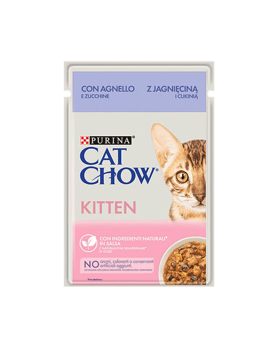 Cat Chow Kitten - Borrego e Curgete em Molho